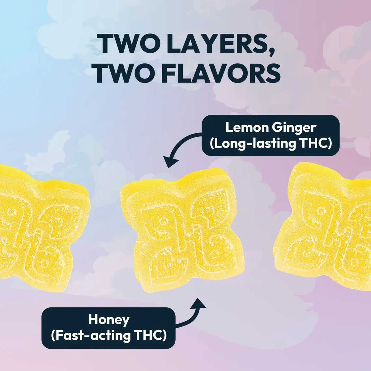 Honey Lemon Ginger - Double Take Live Rosin Delta 9 THC Gummies (10ct)