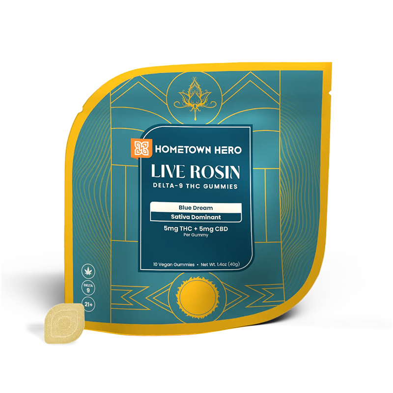 Blue Dream - Live Rosin Delta 9 THC + CBD Gummies (10ct)