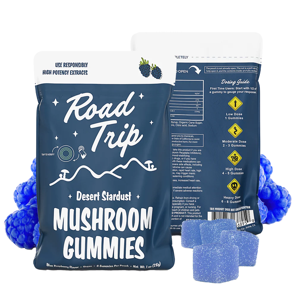 Blue Raspberry Mushroom Gummies