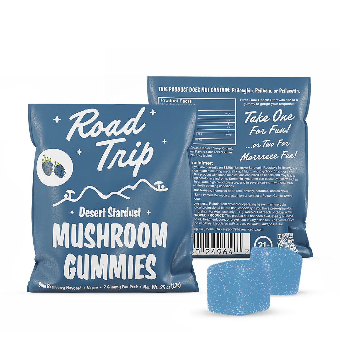 Blue Raspberry Mushroom Gummies