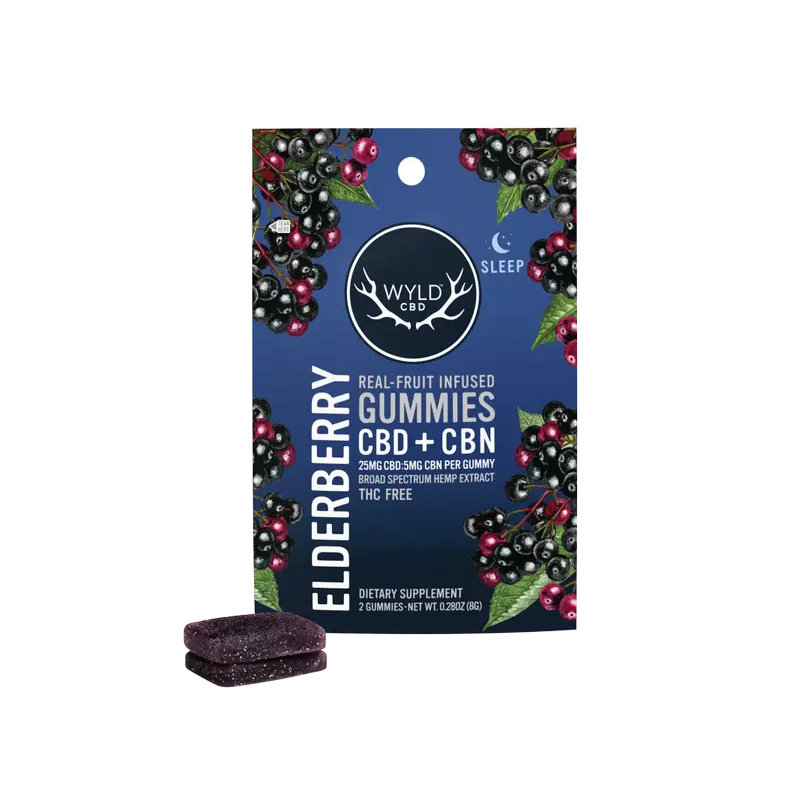Elderberry Gummies THC Free CBN+CBD (2ct)