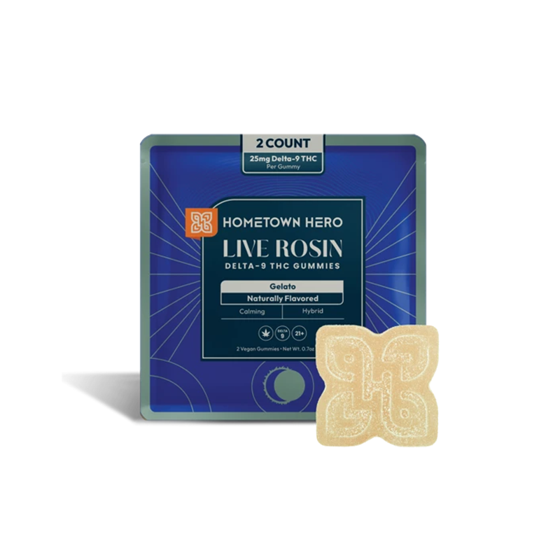 Gelato - Live Rosin Delta 9 THC Gummies (2ct)
