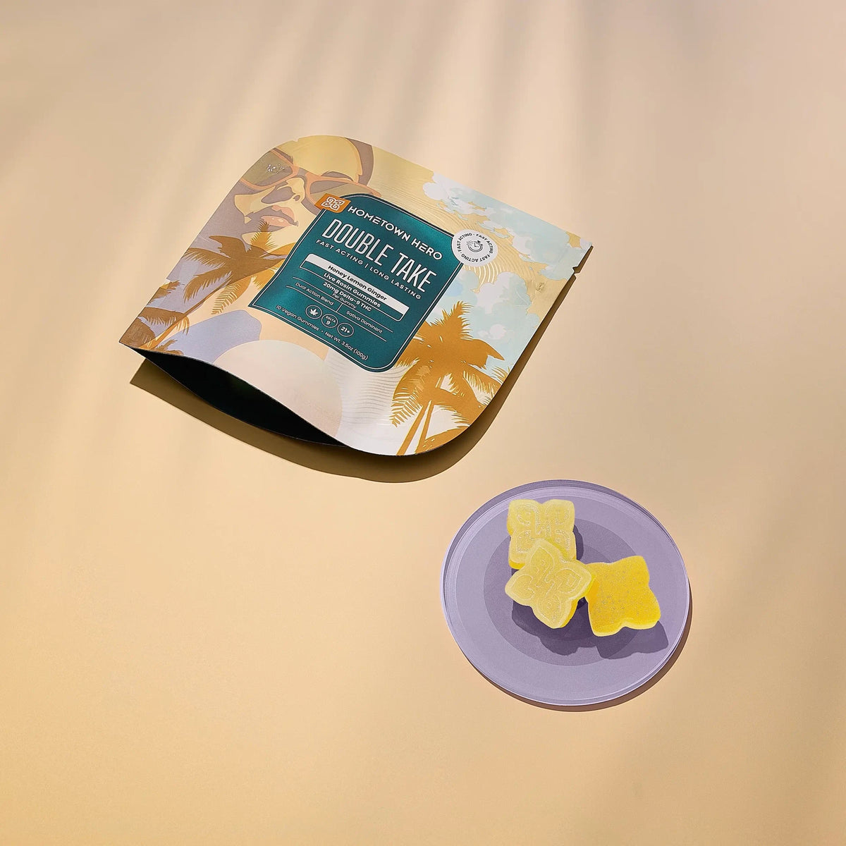 Honey Lemon Ginger - Double Take Live Rosin Delta 9 THC Gummies (10ct)