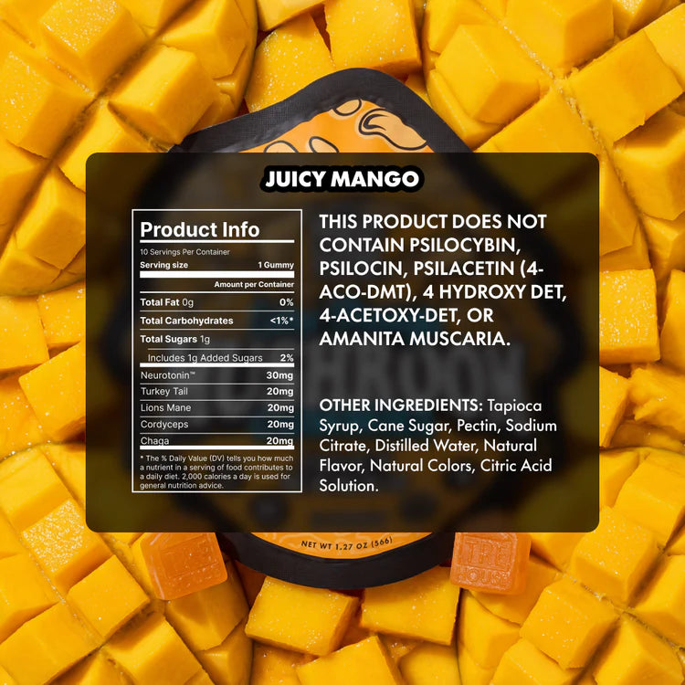 Juicy Mango Extra-Strength Mushroom Gummies