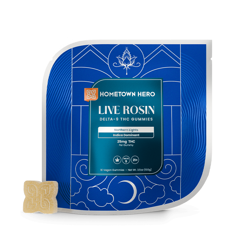 Northern Lights - Live Rosin Delta 9 THC Gummies (10ct)
