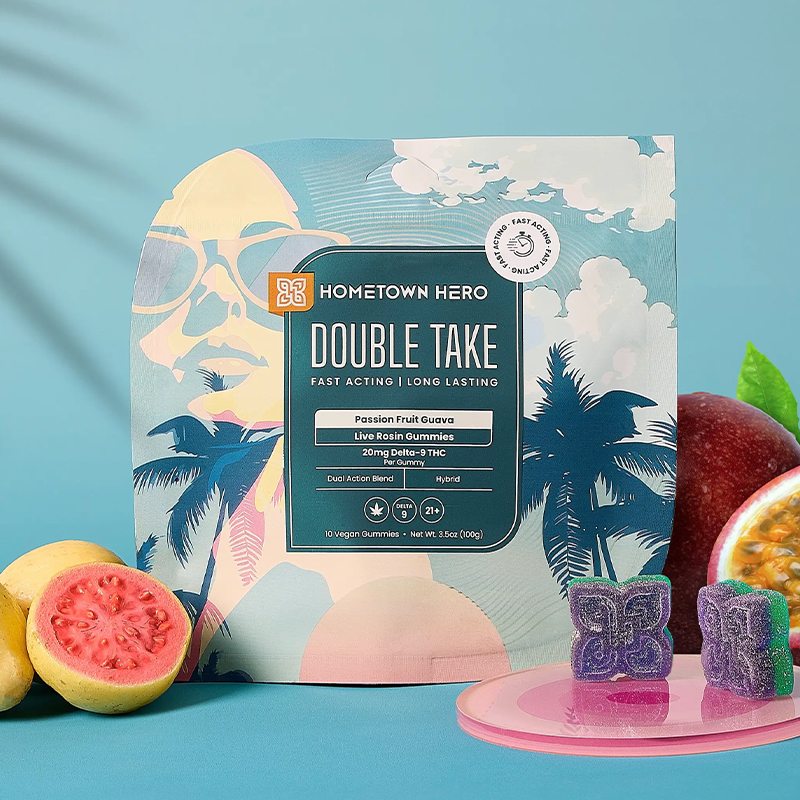 Passion Fruit Guava - Double Take Live Rosin Delta 9 THC Gummies (10ct)