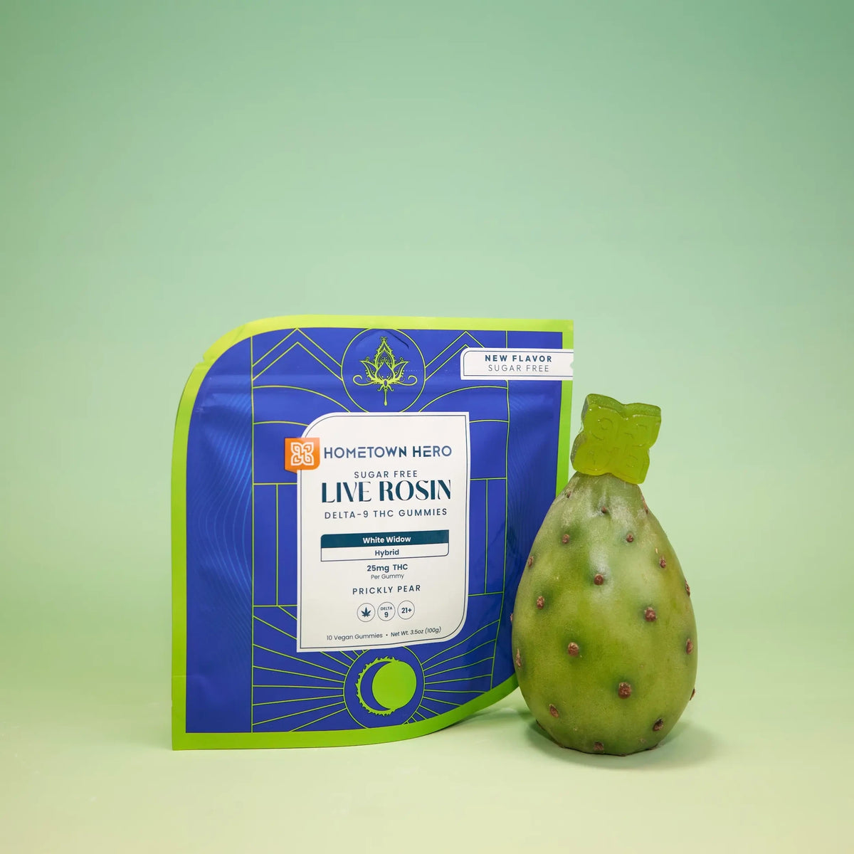 Prickly Pear White Widow - Live Rosin Delta 9 THC Gummies (10ct)