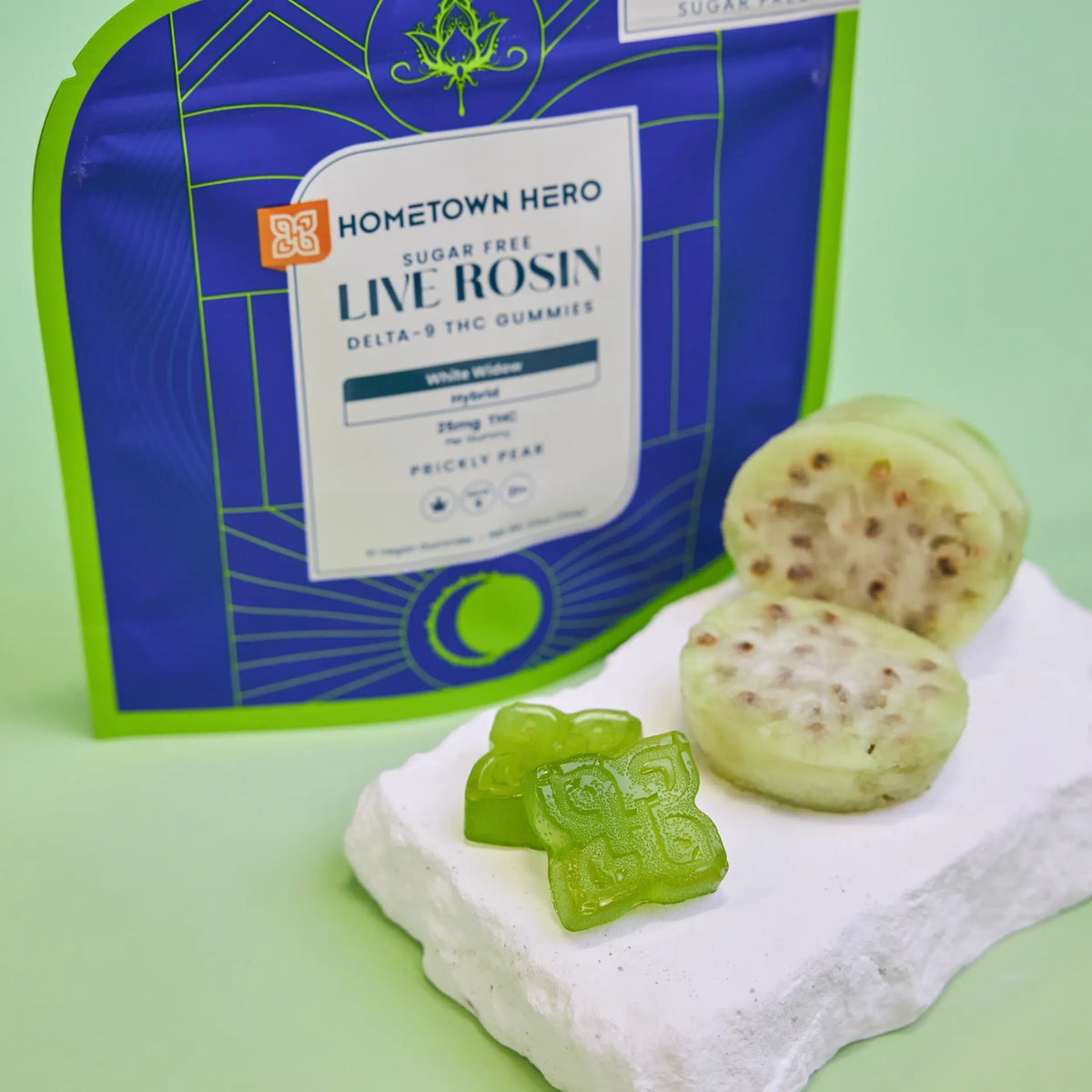 Prickly Pear White Widow - Live Rosin Delta 9 THC Gummies (10ct)
