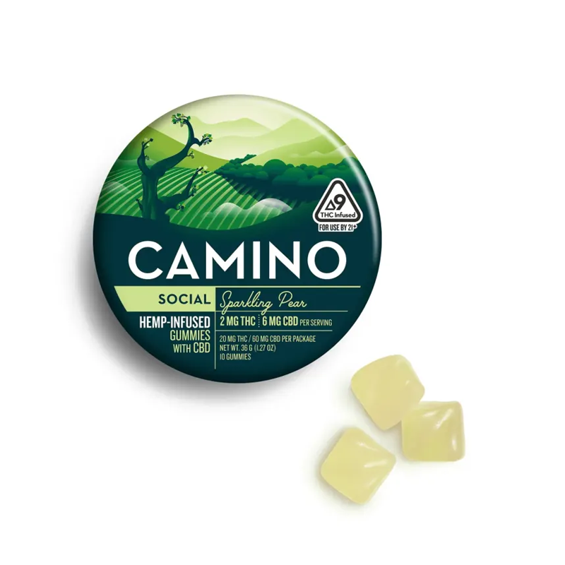 Sparkling Pear Social THC Gummies (10ct)