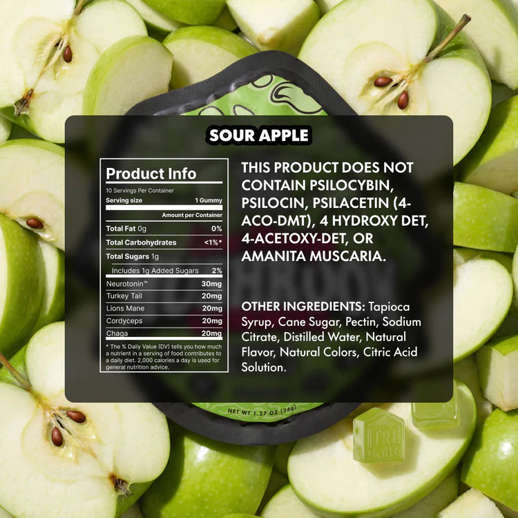 Sour Apple Extra-Strength Mushroom Gummies