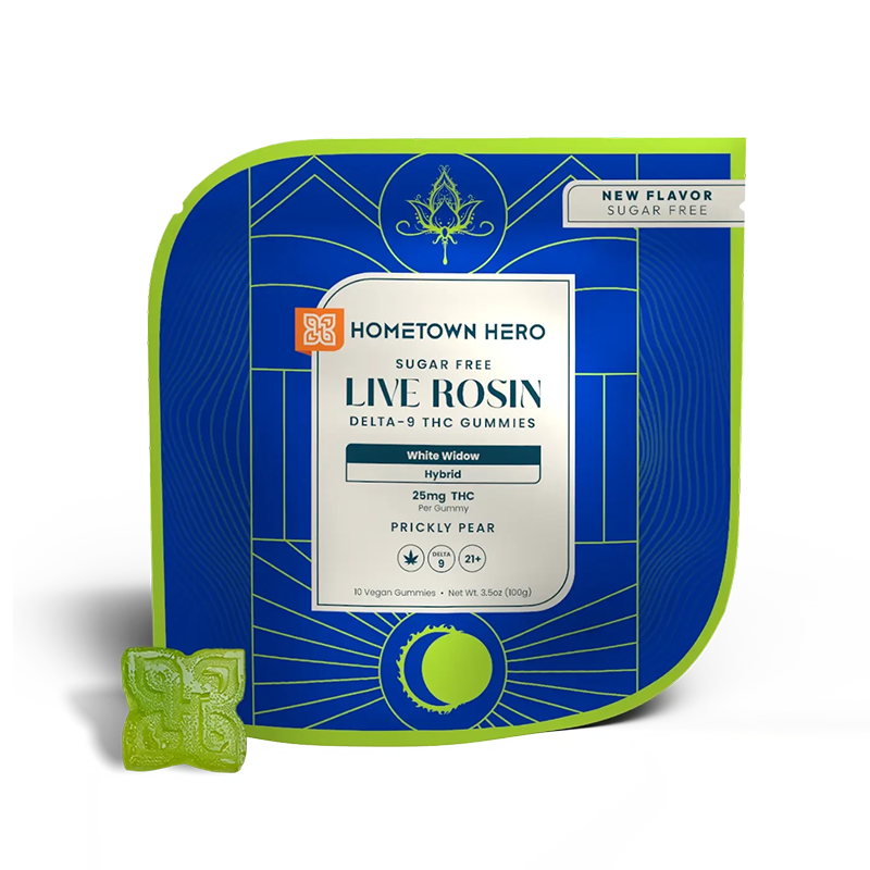Prickly Pear White Widow - Live Rosin Delta 9 THC Gummies (10ct)