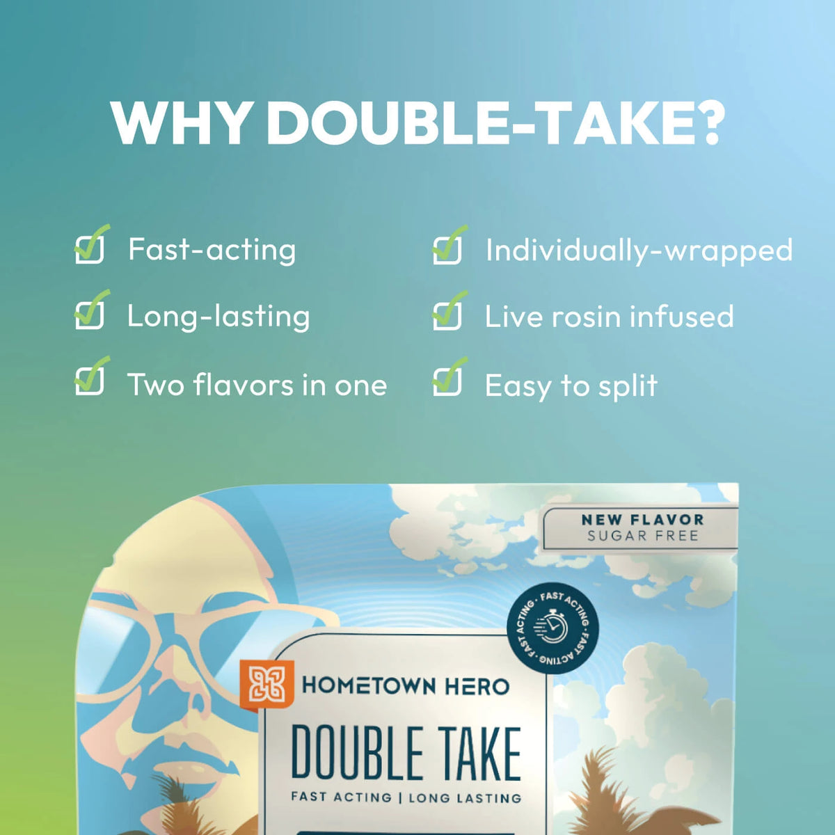 Pineapple Coconut - Double Take Live Rosin Delta 9 THC Gummies (10ct)